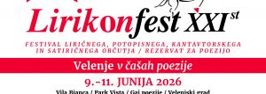 JUBILEJNIH 2 x ENAINDVAJSET REFLEKSIJ ZA 21. STOLETJE / 25. Lirikonfest Velenje (2026)