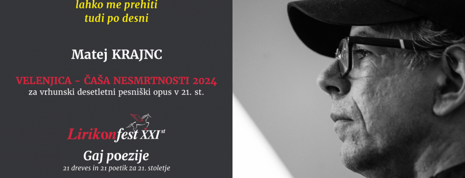2026 / LIRIKONFESTOVIH JUBILEJNIH 2 X ENAINDVAJSET (13): MATEJ KRAJNC