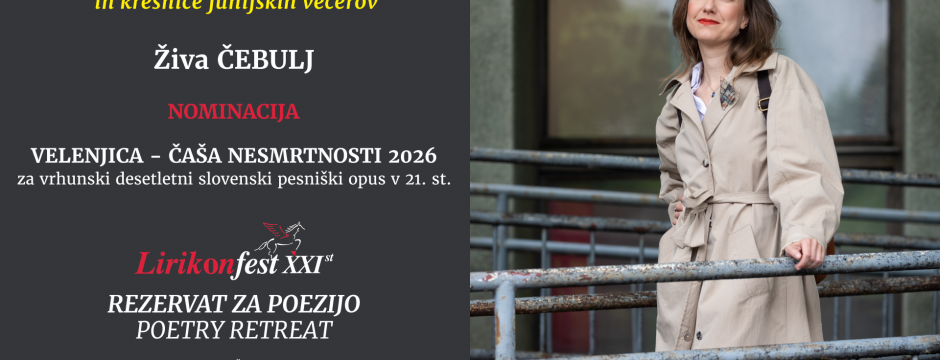 2026 / LIRIKONFESTOVIH JUBILEJNIH 2 X ENAINDVAJSET (17): ŽIVA ČEBULJ